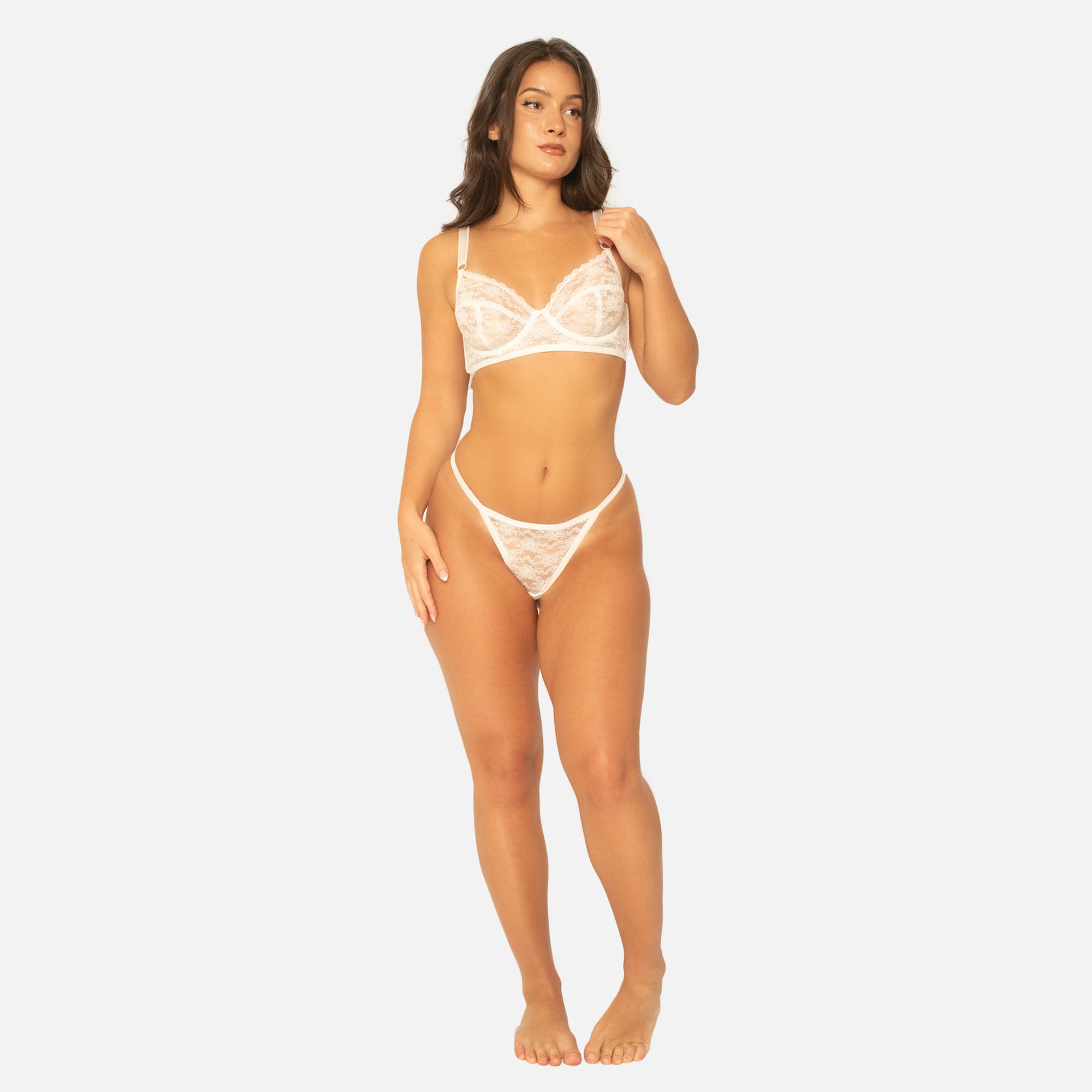 NEW Pearl Stretch Lace Y-String® (With Cotton Gusset)
