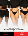 Essential Coverage Pack: Boxer + Y-String® + Cheeky Brief