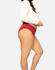 EXCLUSIVE Ultimate Cotton Cheeky Briefs (With Pad Holder and Pocket) Cranberry