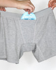 NEW Ultimate Everyday Cotton Boxers (With Pad Holder and Pocket) Cloud Gray