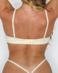 Exclusive Cream  Breathe-Soft Cotton Cutout Bralette