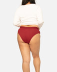 EXCLUSIVE Ultimate Cotton Cheeky Briefs (With Pad Holder and Pocket) Cranberry