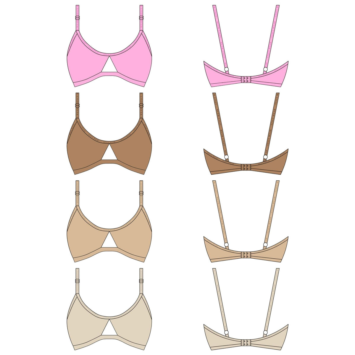 Cotton Cutout Bralette Variety Pack - Spicy Wear