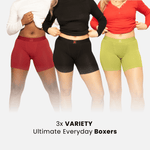 EXCLUSIVE Ultimate Everyday Cotton Boxers (With Pad Holder and Pocket) Variety 3 Pack - SPICY WEAR