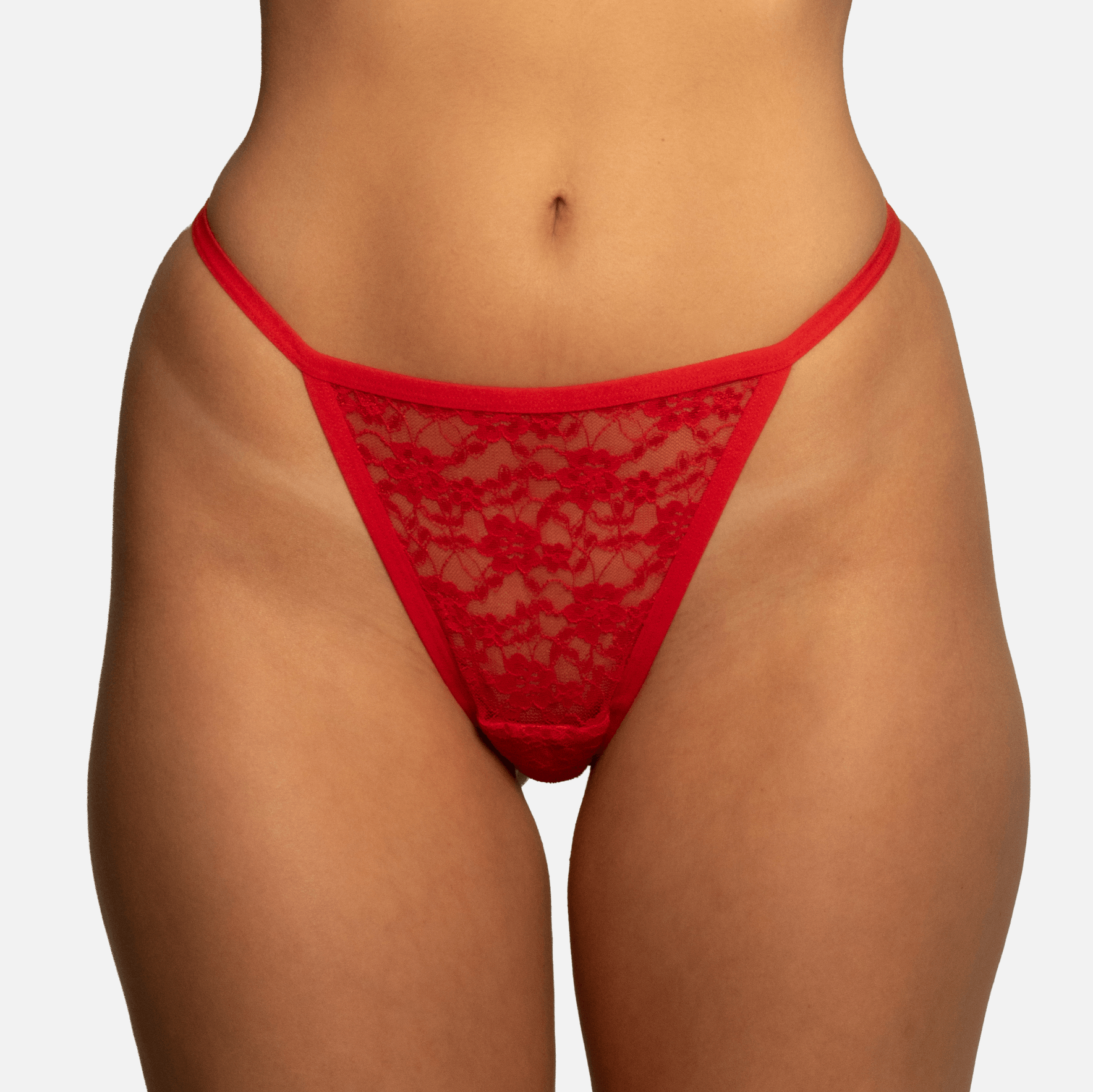 NEW Amor Red Stretch Lace Y-String® (With Cotton Gusset)