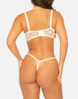 Stretch Lace Balconette Bra & Y - String® (With Cotton Gusset) Set - SPICY WEAR